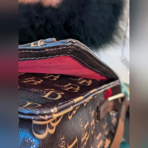 Dooney & Bourke Grace Signature DB Brown Crossbody Bag - Picture 16 of 17